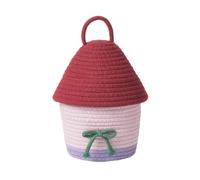 Basket Organizer Bin Container With Lid Rope Material Dust Guard Compact Lightweight Build Suitable for essentials nursery storage home desks bedroom decor gift giving, style to 1