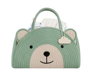 Basket - Organizer for Panolini, | cesta biancheria | Cesto portaoggetti Rotondo pieghevole in Cotone per la Cameretta dei Bambini, giocattoli, biancheria, vestiti del Bambino, cesti Regalo