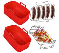 Basket Racks for SWAN Air Fryer Duo Digital 8L Drawer Liner Pot Shelf Set