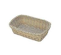 Basket Rectangular Plastic Clear Beige