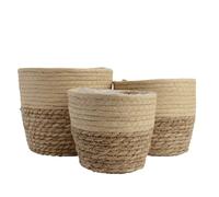 Basket Set Decoris Jute (20 X 20 X 17 Cm) (3 Units) NEW