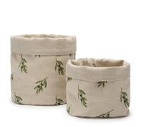 Basket Set: Set Of 2 Sophie Allport Olive Linen Bread Baskets