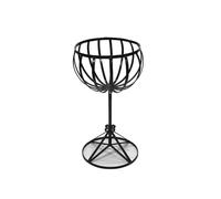 Basket Stand 84 cm Tall Cauldron Planter Plastic Coated Solid Steel Black Garden Pride
