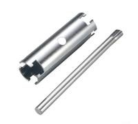 Basket Strainer Wrench Double Sided Sink Drain Removal Tool with Sliding L Handle for Kitchen Pipe Fittings Repairs Silver Steel