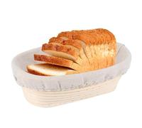 Basket Tool - Rattan Dough Bowl, Oval Fermentation Container, Natural Handmade Artisan Fermentation Kit, Breathable Rising Support Structure to Shape the Fruit