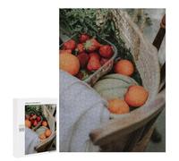 Basket with Fresh Fruits And Greens Puzzle for Adults, 500 PCS, Illustrated Jigsaw Edition, Classic Jigsaw Entertainment for The Home, at Home