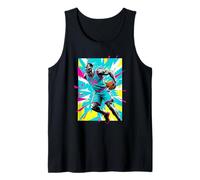 Basketball 24 Behind The Back in Bright Summer Colors Comic Tank Top