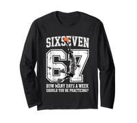 Basketball 67 Meme How Many Days Practicing Humor Player Long Sleeve T-Shirt