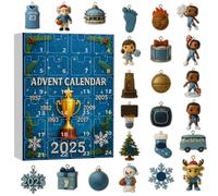 Basketball Advent Calendar 2025 24 Days Basketball Advent Countdown Calendar 24PC Acrylic Christmas Tree Decorations for Fans A01