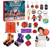 Basketball Advent Calendar 2025 24 Days Sports Christmas Countdown Calendar with Basketball Accessories for Boys Party Favors, Home Decors