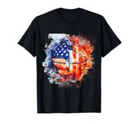 Basketball America Basketball Hoop USA Artwork Watercolor T-Shirt