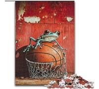 Basketball And Frog 1000 Piece Jigsaw Puzzle for Adults Teens, Pattern Assembly Fun at Home Activities, Birthday Present,Travel Gifts (26x38cm)