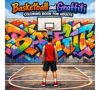 Basketball and Graffiti Coloring Book for Adults: Street Basketball Scenes, Bold Graffiti Art And Simple Line Art Coloring Pages