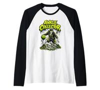 Basketball Ankle Collector Goth Skeleton Streetball Handles Raglan Baseball Tee