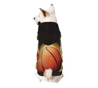 Basketball Arena Print Dog Hoodie Sweatshirt For Small Dogs, Warm, Soft And Breathable Pet Clothes, Easy To Wear Jumper For Winter And Fall Warm
