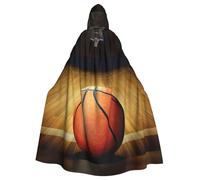 Basketball Arena Print Elegant Witch Cape,Hooded Cloak,Wizard Costume For Halloween,Cosplay And Carnival