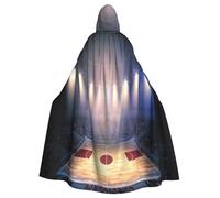 Basketball Arena Print Elegant Witch Cape,Hooded Cloak,Wizard Costume For Halloween,Cosplay And Carnival