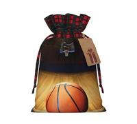 Basketball Arena Printed drawstring gift bags color-blocked drawstring gift bags suitable for birthdays candy party decorations