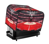 Basketball Arenas Print 4-Slice Toaster Cover Dustproof Kitchen Appliance Washable For Home Dorm Office