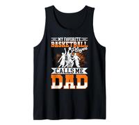 Basketball Art Dad Son Daughter Father Husband Basketball Tank Top