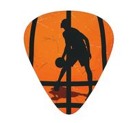 Basketball Art Printed Guitar Pick 12 Pieces Guitar Pick In A Box The Makes Sound Clear Ukulele Electric Acoustic Guitar Bass (0.46 0.71 0.96mm)