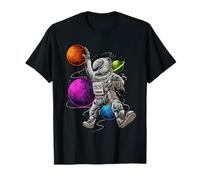 Basketball Astronaut Planets Outer Space Sports Team Player T-Shirt