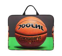 Basketball Background Laptop Bag 14 in Durable Computer Carrying Case for Most Laptops and Ipads Shock Resistant Slim Sleeve