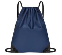 Basketball Bag Basketball Bag Drawstring Backpack Bag Waterproof Oxford Cloth Draw String Back Sack With Zip Pocket For Sports Traveling Outdoor Large Basketball Backpack For Unisex(Deep Blue)