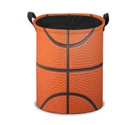 Basketball Ball Laundry Hamper Basket, Orange Basketball Ball Collapsible Portable Laundry Bag, Storage Bins Baskets, Baby Laundry Basket,Toys Storage Basket, Gifts Basket, Bedroom Home Decor