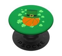 Basketball Ball - Leprechaun Hat St Patrick’s Day PopSockets Adhesive PopGrip