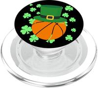 Basketball Ball - Leprechaun Hat St Patrick’s Day PopSockets PopGrip for MagSafe