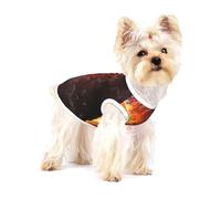 Basketball Ball On Fire And Water,Cotton Sleeveless Pet T-Shirt Soft Stretchy Puppy Breathable Vest,L