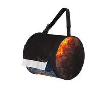 Basketball Ball On Fire And Water, Cylinder Tissue Holder, Tissue Box Cover Hanging Tissue Box Holder Car Tissue Dispenser