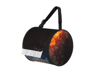 Basketball Ball On Fire And Water, Cylinder Tissue Holder, Tissue Box Cover Hanging Tissue Box Holder Car Tissue Dispenser