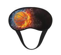 Basketball Ball On Fire and Water, Full Eye Covers Light Blocking Eye Masks Blackout Sleep Eye Muffs