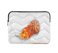 Basketball Ball Shot Flame Computer Laptop Bag, Waterproof 13 Inch Tablet Sleeve for Women