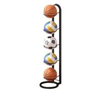 Basketball Ball Storage Rack - Sùpport D?e Ràngement Pòur Bàllons Cube | Port Dë Bàsket-bàll Freestanding Organiser, 5-Layer Sports Balls, Outdoor Field