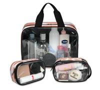 Basketball Ball Travel Makeup Bag for Women Men, Translucent Cosmetic Bags 3 Pcs Large Shower Wash Pouch Toiletry Cosmetic Toiletries Organizer