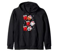 Basketball Baseball Soccer Christmas Ho Ho Ho Santa Xmas Zip Hoodie