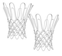 Basketball Basket Net 12 Loops Replacement 12 Bows Regulation Size for Baskets Standard 12 Hooks Hoop (2)
