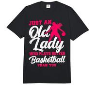 Basketball Bball Retirement Grandma Just an Old Lady Who Comfort Colors Adult Heavyweight T-Shirt