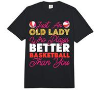 Basketball Bball Retirement Grandma Just an Old Lady Who Comfort Colors Adult Heavyweight T-Shirt