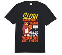 Basketball Bball Sloth Sloth Basketball Team We'll Get There Comfort Colors Adult Heavyweight T-Shirt