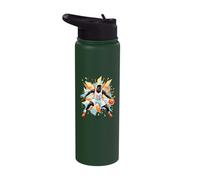 Basketball Between The Legs in Pastel Summer Colors Comic Stainless Steel Insulated Water Bottle