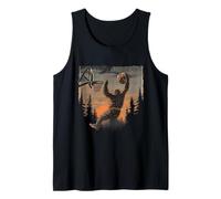 Basketball Bigfoot Gorilla Slam Dunk Animal Art Bball Player Tank Top