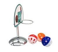 Basketball Bird Toy, Bird Toys for Conuros with 3 Balls: Interactive Cage Accessories Supports for Cockatiel Conure Game Training