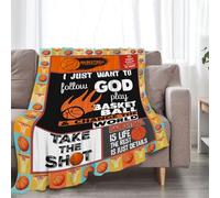 Basketball Blanket Baseball Throw Blanket Comfy Plush Flannel Fleece Warm Soft Fluffy Fuzzy Basketball Decor Blanket Gifts for Boys Player Girls Women Teens Kids for Room Bed Sofa Couch 60"X80"