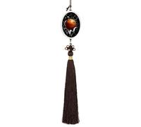 Basketball Breaking Through Wall Automotive Interior Mirrors Hanging Crystal Pendant Lucky Charm Car Rearview Ornament Ellipse