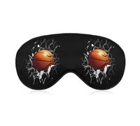 Basketball Breaking Through Wall Cute Sleep Masks Breathable Eye Mask with Adjustable Strap Light Blocking Comfortable Travel