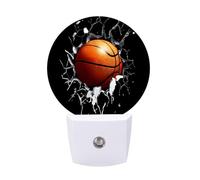 Basketball Breaking Through Wall Funny LED Night Lights Plug Into Wall Smart Lighting for Hallways Kitchen Bedroom